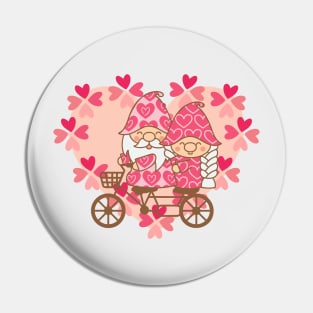 Gnomes Couple Retro Romantic Couples Love Pin