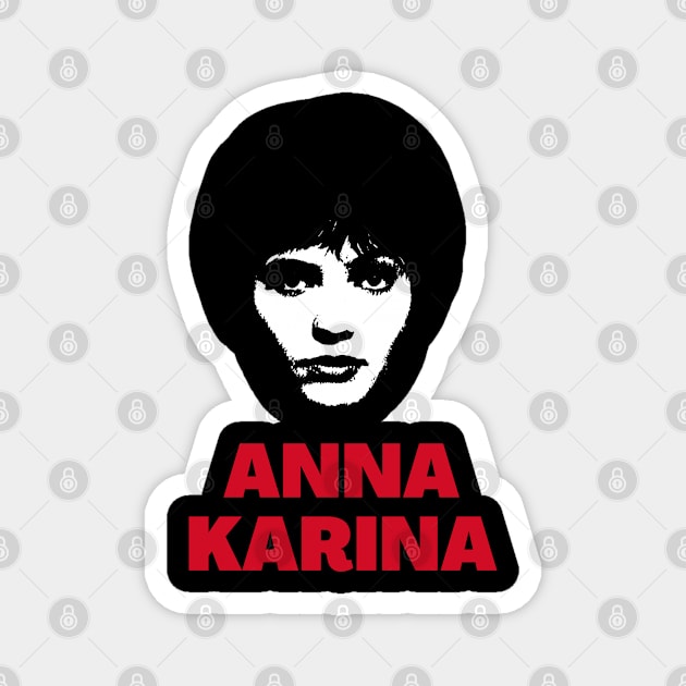 Anna karina -> 70s style Magnet by LadyLily