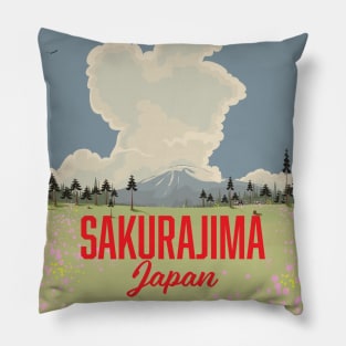 Sakurajima Japan vacation. Pillow