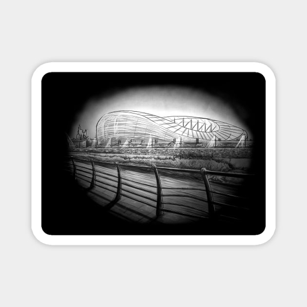 Aviva Stadium - Ireland - Match Night Football Artwork Magnet by barrymasterson