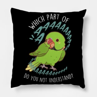 Indian Ringneck Parrot Aaaa Pillow
