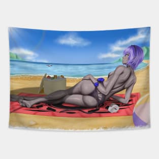 Hassan of Serenity Summer Wet Background Jagged Tapestry