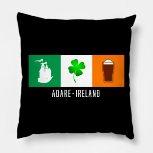 Adare Ireland, Gaelic - Irish Flag Pillow