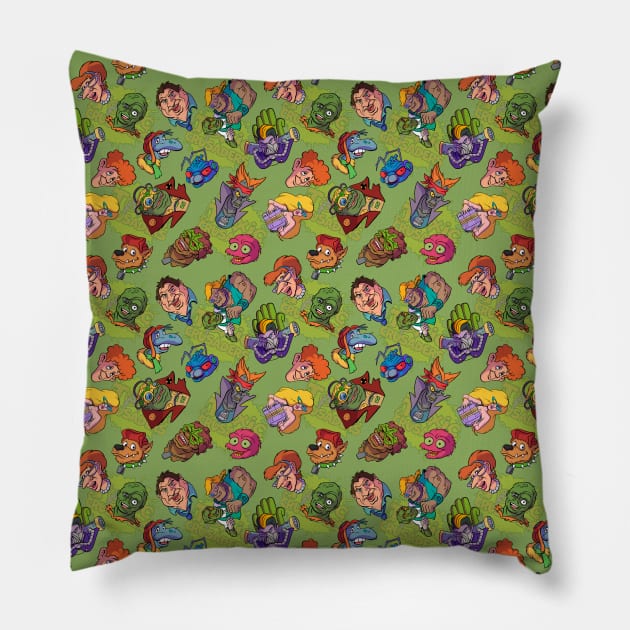 toxic heroes of tromaville crusaders avengers cartoon g Pillow by Creepsandbabes