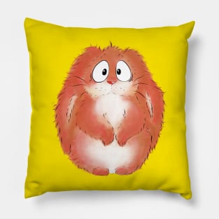 Polite cute orange rabbit Pillow