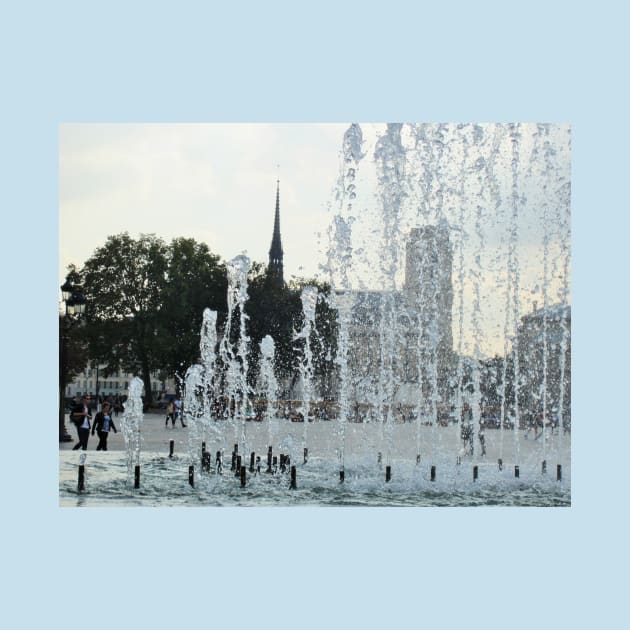 Paris Hotel de Ville Fountains by BlackBeret