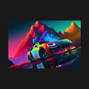 Futuristic Car: Tie-Dye T-Shirt