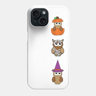 Fall Owls, Halloween Owls, Witch, Mummy, & Pumpkin Phone Case