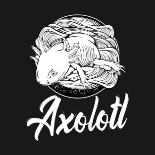 Axolotl - Trendy Line Art Salamander T-Shirt