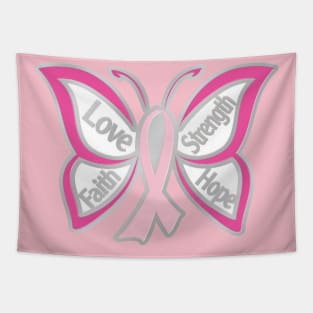 Breast Cancer Awareness Ribbon T-shirt and things Tapestry