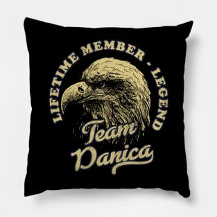 Danica Name - Lifetime Member Legend - Eagle Pillow