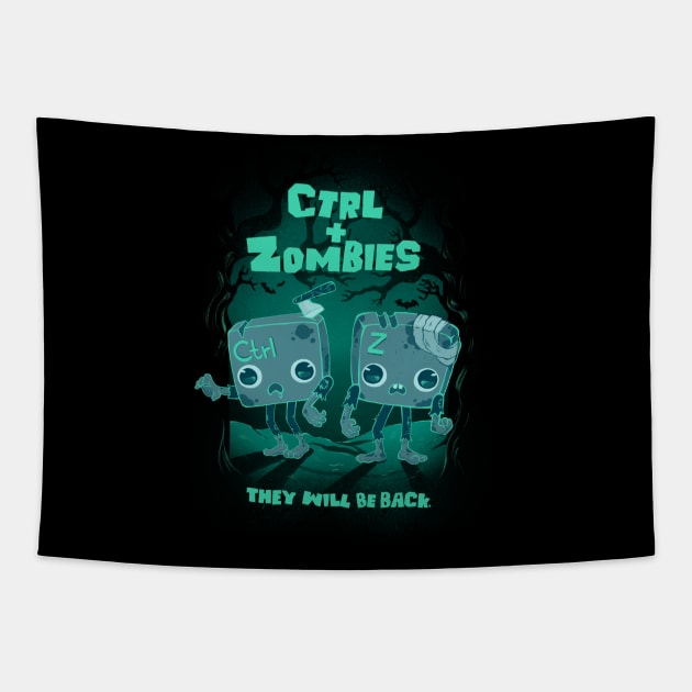 Ctrl+Zombies Tapestry by rikolaa