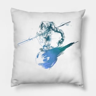 Final Fantasy Aerith White Background Pillow