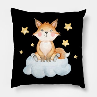 Fox Sitting On Cloud Pillow