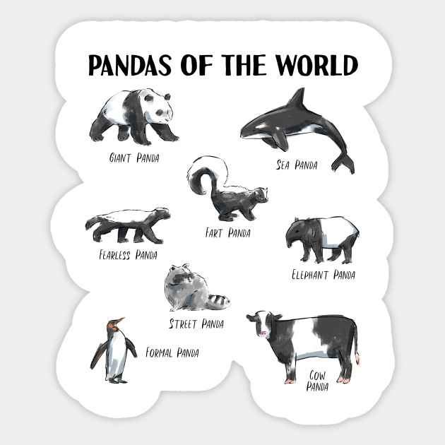 Funny Animals Panda of the World Pun Names for Kids, Men and Women - Funny Panda Memes - Sticker | TeePublic Funny Animals Panda of the World Pun Names for Kids, Men and Women - Funny Panda Memes - Sticker | TeePublic