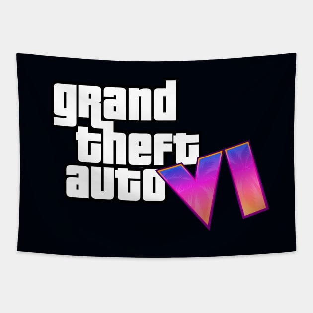 GTA 6 Tapestry by Buff Geeks Art