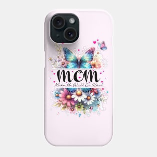 Mothers Day Gift, Flowers and Butterflies Phone Case