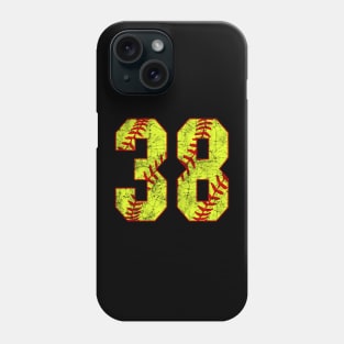 Fastpitch Softball Number 38 #38 Softball Shirt Jersey Uniform Favorite Player Biggest Fan Phone Case