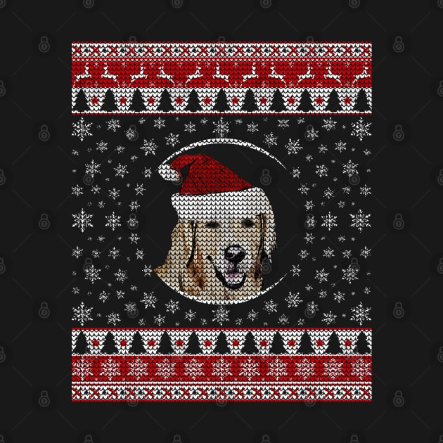 Cute Golden Retriever Christmas by Sleazoid