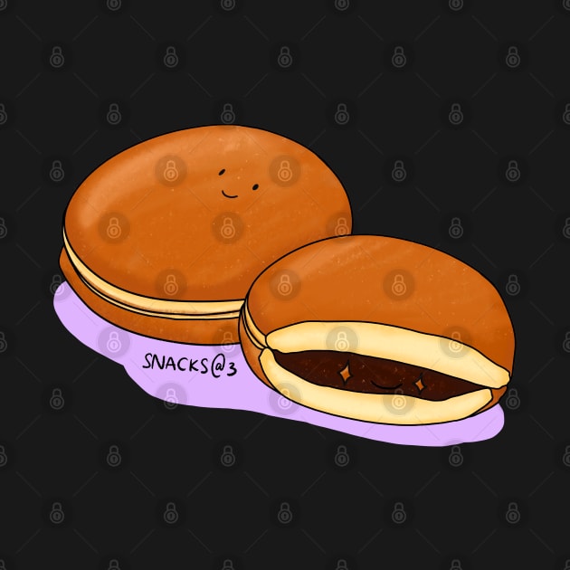 Delicious dorayaki with red bean paste by Snacks At 3