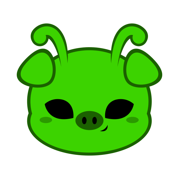 Cute Alien Pig by alien3287