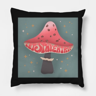 Trippy Mushroom - Pink Ice-cream Pillow