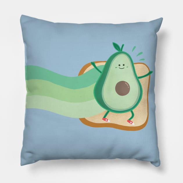 Avocado On Toast Surfing Pillow by awesomesaucebysandy