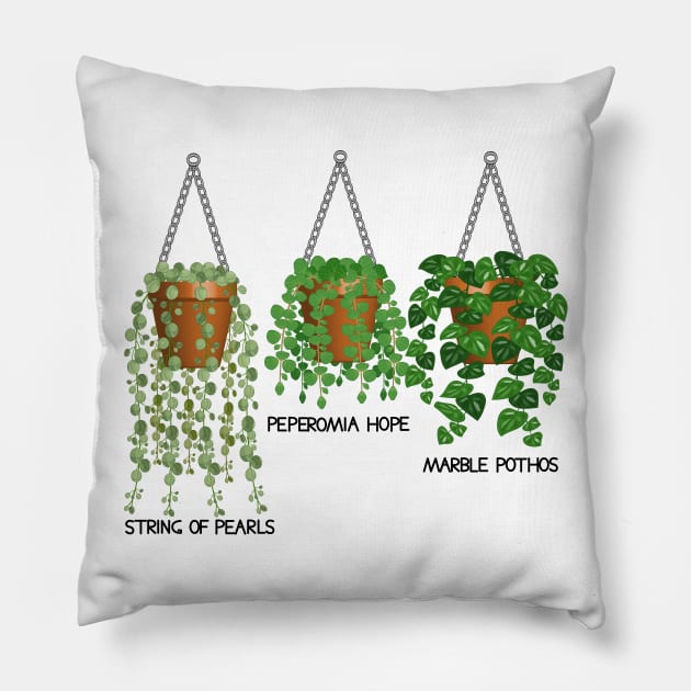 Hanging Plants Pillow by Designoholic