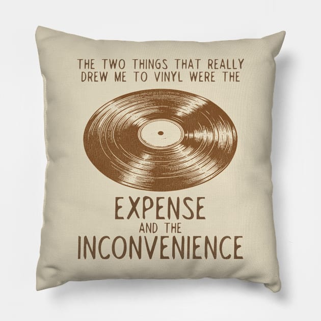 VINYL Collector Woes Pillow by darklordpug