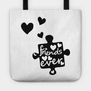 Best Friends Forever Connection Puzzle (right) Tote