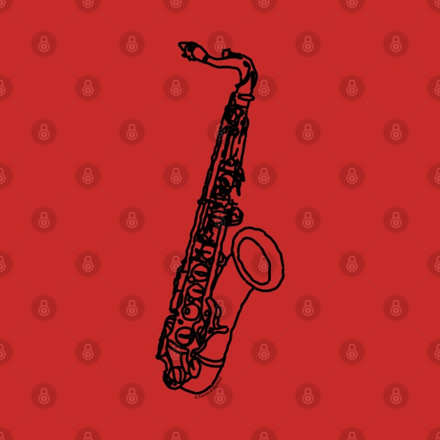 Saxophone Sketch by Barthol Graphics