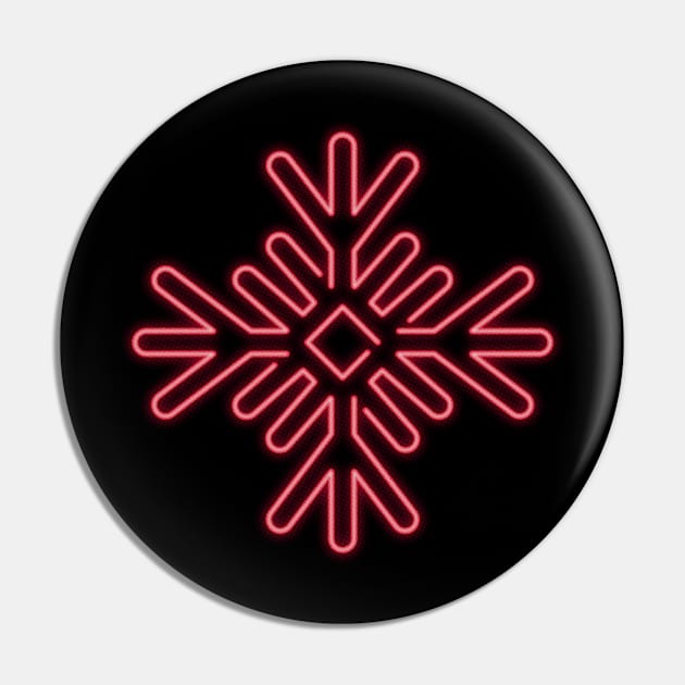 Neon Snowflake Red Pin by heavyhand