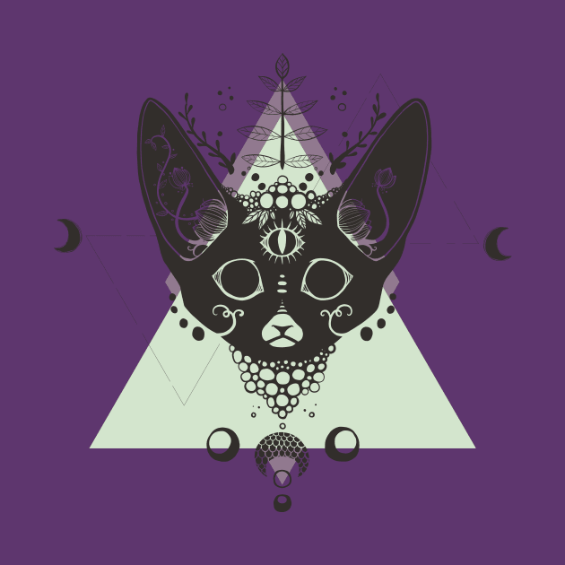 Fennec Fox With Third Eye Original Artwork, Weird Art by cellsdividing