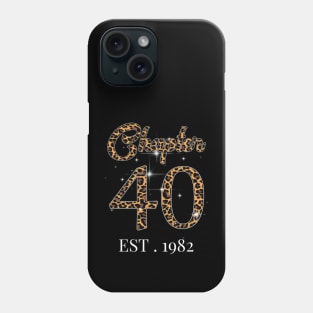 Chapter 40 Est. 1982 leopard Pattern Phone Case