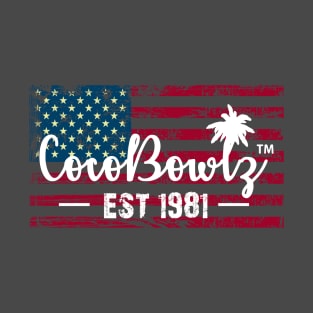 CocoBowlz Est 1981 American Flag Tee Shirt T-Shirt