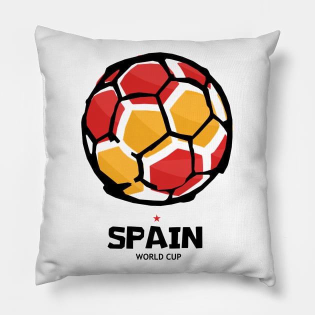 Spain Football Country Flag Pillow by KewaleeTee