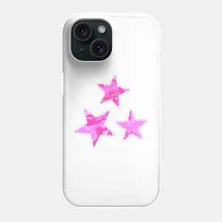 Bright pink stars Phone Case