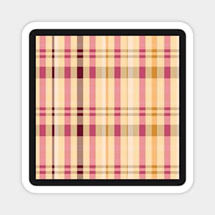 Summer Aesthetic Catriona 1 Hand Drawn Textured Plaid Pattern Magnet