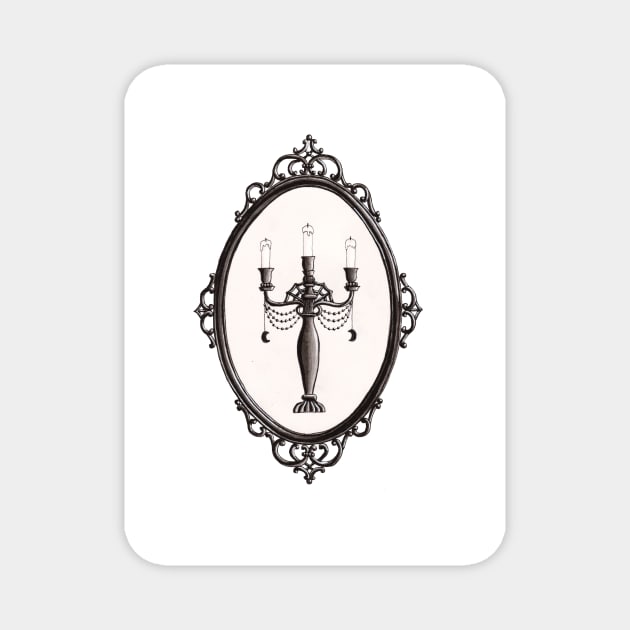 Gothic Candelabra Magnet by Marcies Art Place