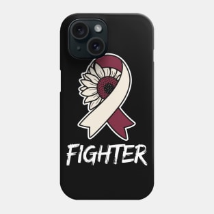 Throat Cancer Fighter Head And Neck Cancer Awareness Month Sunflower Phone Case