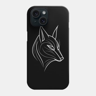 Minimalist Kitsune 1: Modern Interpretation of Japanese Mythical Creature Phone Case