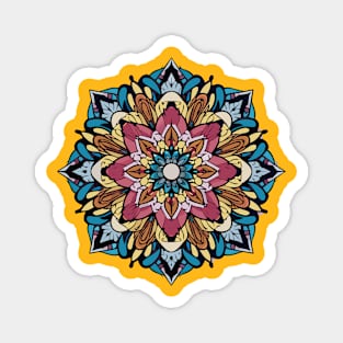 t-shirt design featuring an intricate mandala design with floral elements, detailed illustrations, and vibrant colors2 Magnet
