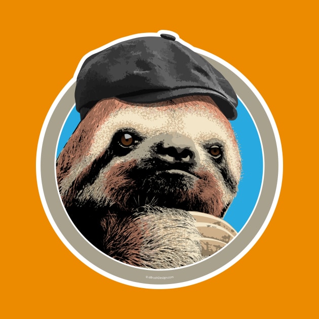Sloth (in Baker Boy hat) by eBrushDesign