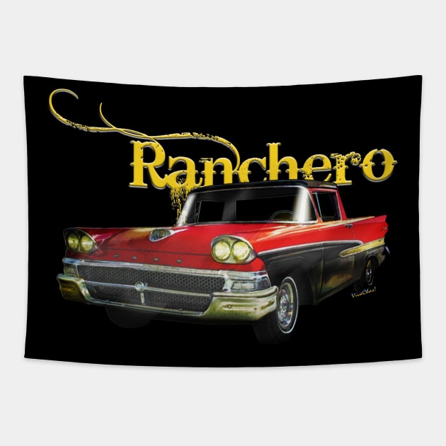 1958 Ford Ranchero Tapestry by vivachas