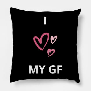 i heart my girlfriend gf - I love my girlfriend gf wholesome love design Pillow