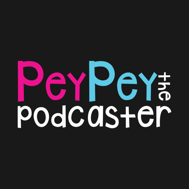 Podcast Logo White by PeyPey The Podcaster