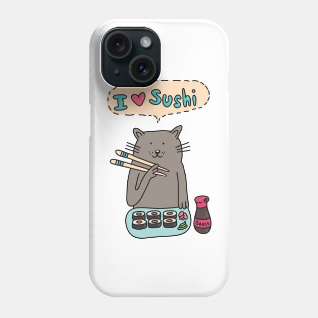 I love sushi Phone Case by Viaire