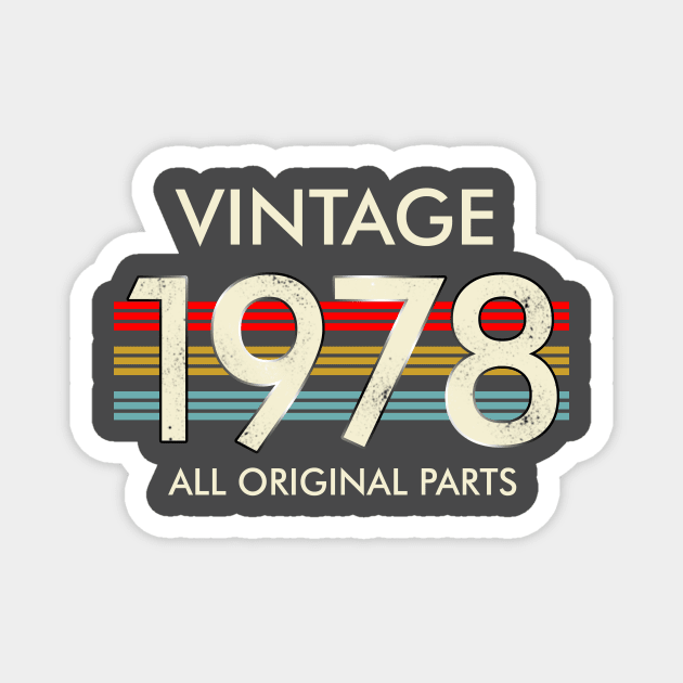 Vintage 1978 All Original Parts Magnet by louismcfarland