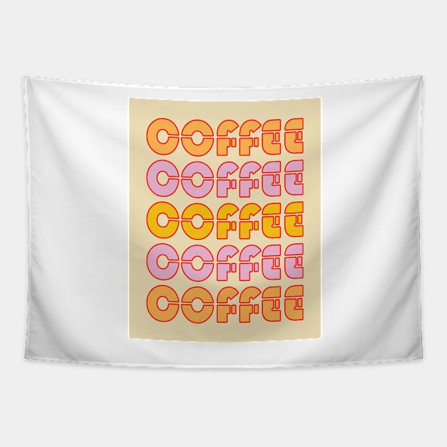 Retro Coffee For Cafes And Lovers Of The Caffeinated Beverage Tapestry by 4U2NV-LDN