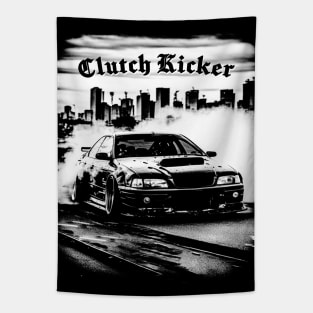 Clutch Kicker Burnout Car Sideways Drifting Tapestry